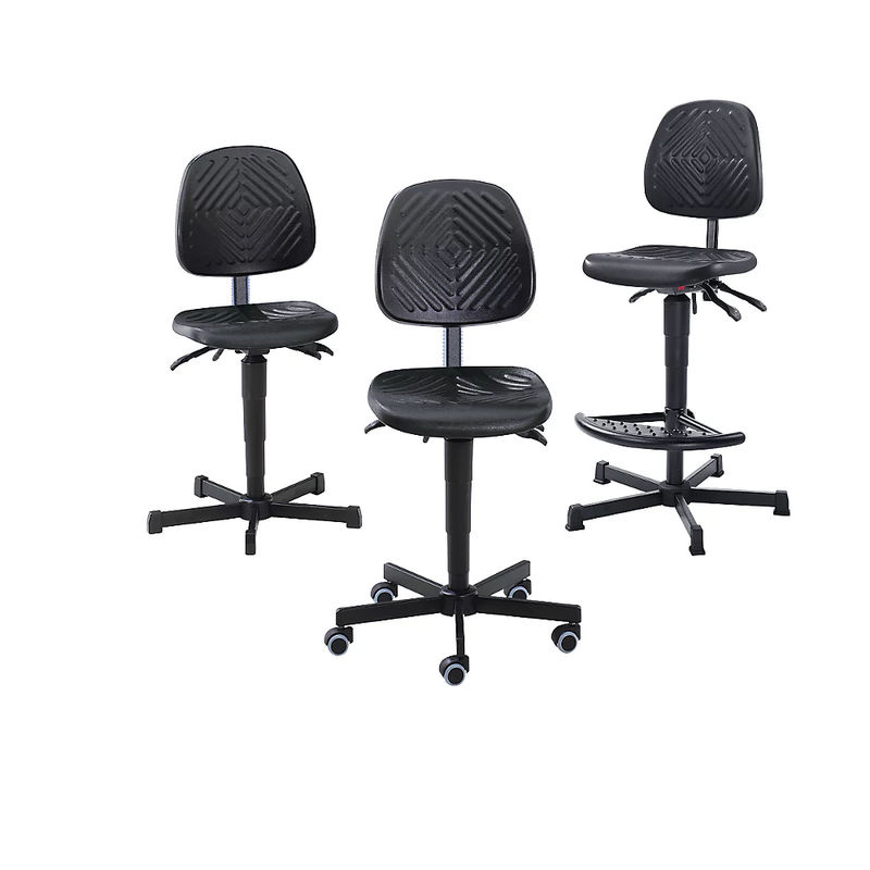 MeyChair Arbeitsdrehstuhl W1 in Schwarz mit Rollen und verstellbarer Sitzhöhe 500-640 mm - Bild 2