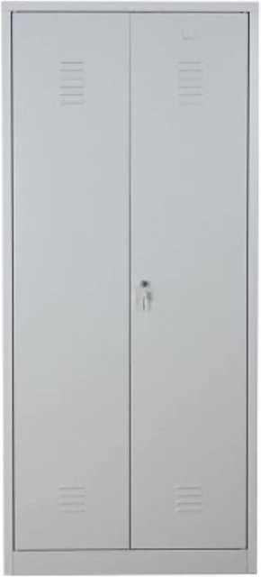 Proregal Metallspind Flamingo Grau mit Zylindereschloss und Regalböden, H x B x T: 180 x 80 x 50 cm - Bild 1