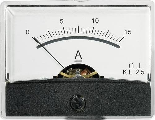 Voltcraft AM-60X46/15A/DC Einbau-Messgerät mit Drehspule in Weiß - Bild 1