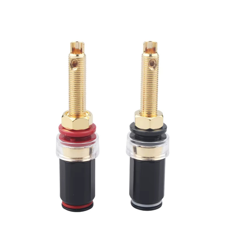 OULLX HIFI-Lautsprecher-Bananenstecker Set aus vergoldetem Kupfer, 2 Stück Audio-Adapter für Verstärker und AMP-Bananenbuchsen - Bild 3