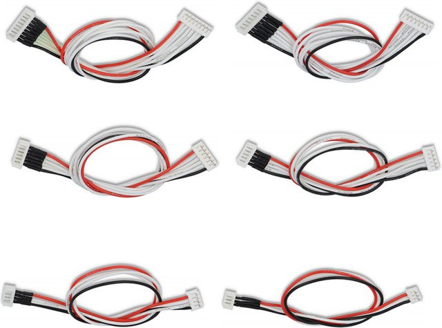 2er-Set JST-EH 2,5mm Stecker-Buchse-Verlängerungskabel Adapter 24AWG für RC-Batterie und Ladegerät, Farbe: Weiß - Bild 1