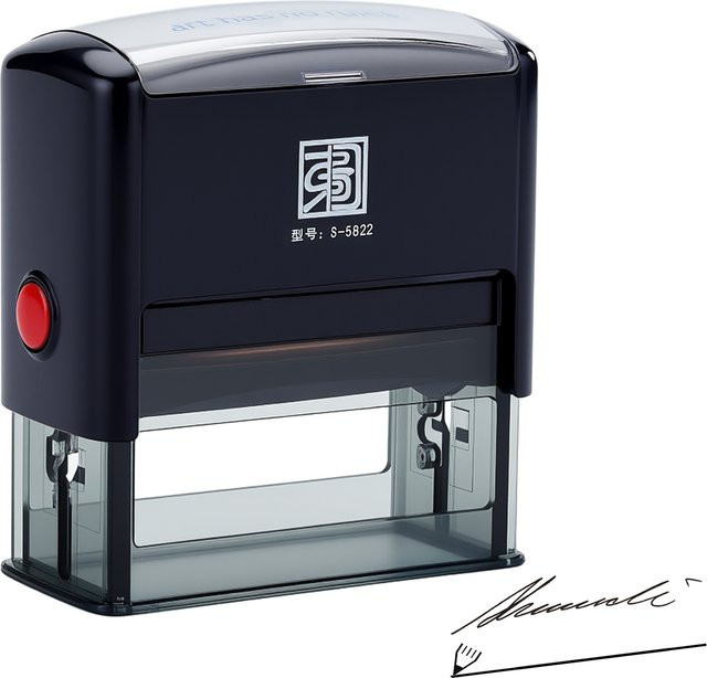 Personalisierter selbstfärbender Gummistempel Clear & Crisp Impressions in Schwarz für Adressstempel und individuelle Anwendungen - Bild 1