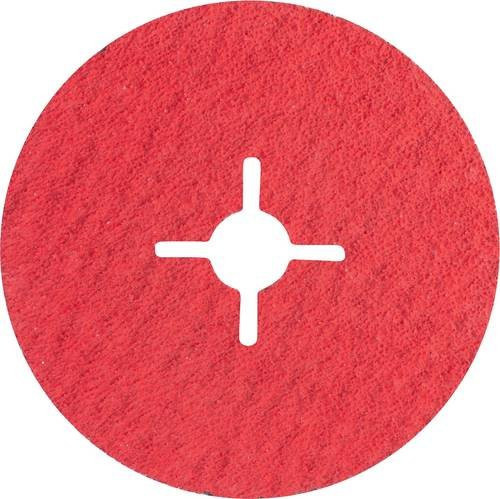 PFERD Keramikkorn Fiberscheibe CO-COOL 50 in Rot für kühlen Schliff auf Edelstahl, Durchmesser: 100 mm, 25 Stück - Bild 1