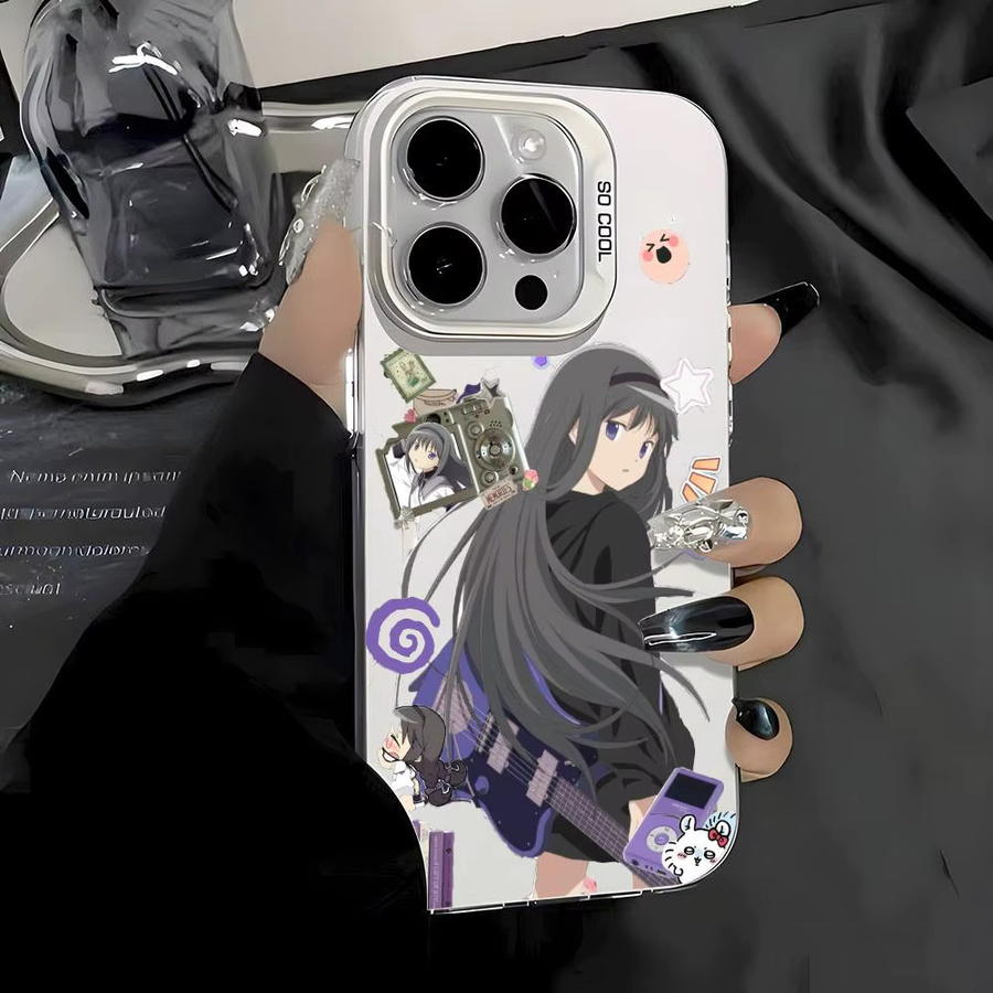 Anime Waifu Homura Handyhülle aus transparentem TPU für Apple iPhone 11 12 13 14 15 16 17 Pro Max, stoßfeste und anti-gelbe Schutzhülle - Bild 3