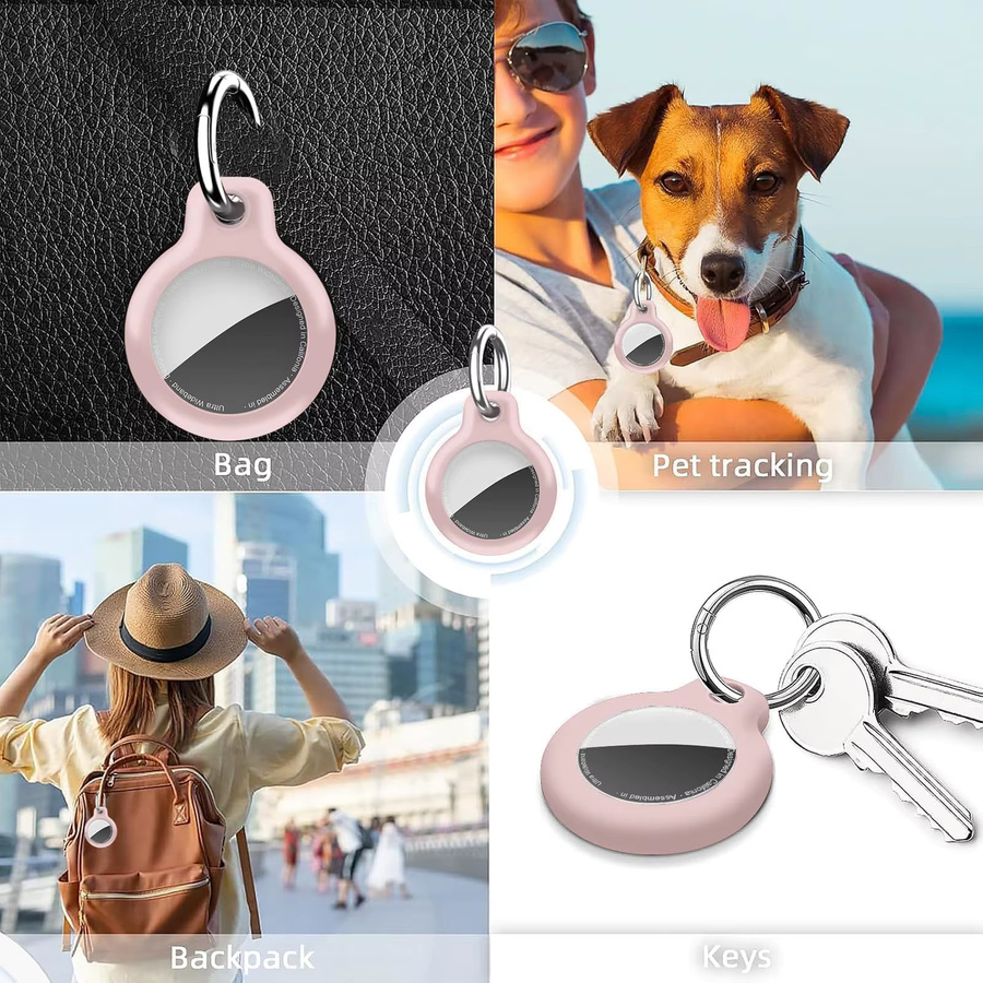 GITFOS TPU-Hülle für Apple AirTag mit Schlüsselanhänger in Schwarz - Bild 3