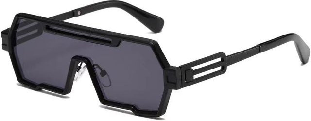Mango Event Sonnenbrille, quadratisch, Metall, Vollrand, Schwarz, Unisex - Bild 1
