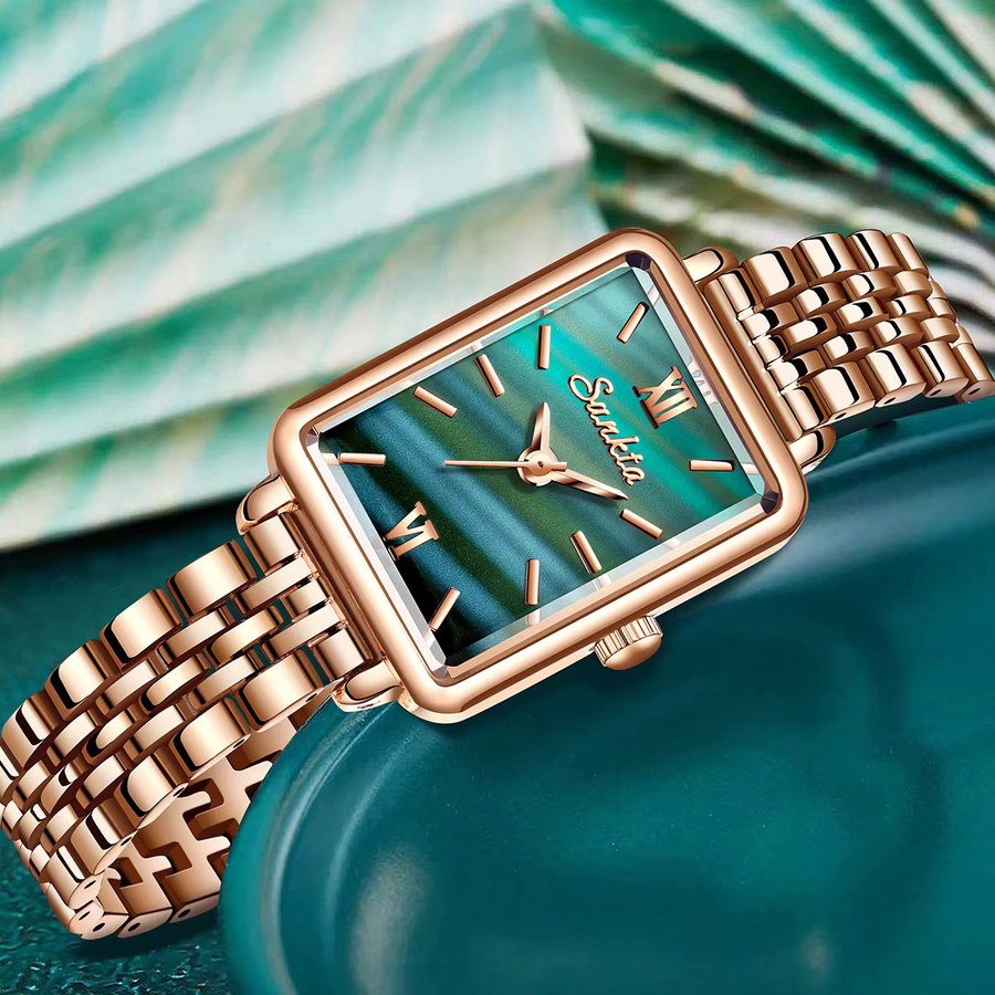 Sunkta Armbanduhr Quarz, Edelstahl, Roségold, Bicolor, Damen - Bild 2
