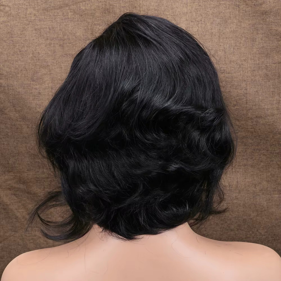 NY Pixie-Cut-Perücke, Echthaar, kurze Bob-Perücke, Damen - Bild 3