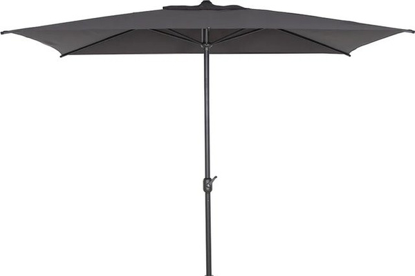 Siena Garden Mittelstockschirm Isa Marktschirm in Anthrazit mit Aluminiumgestell und UV 50+ Polyesterbespannung, B/T: 300 x 200 cm
