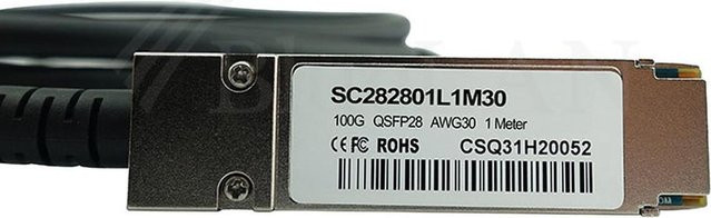 BlueOptics InfiniBand-Kabel QSFP28-DAC-5M-PS-BL Schwarz - Bild 1