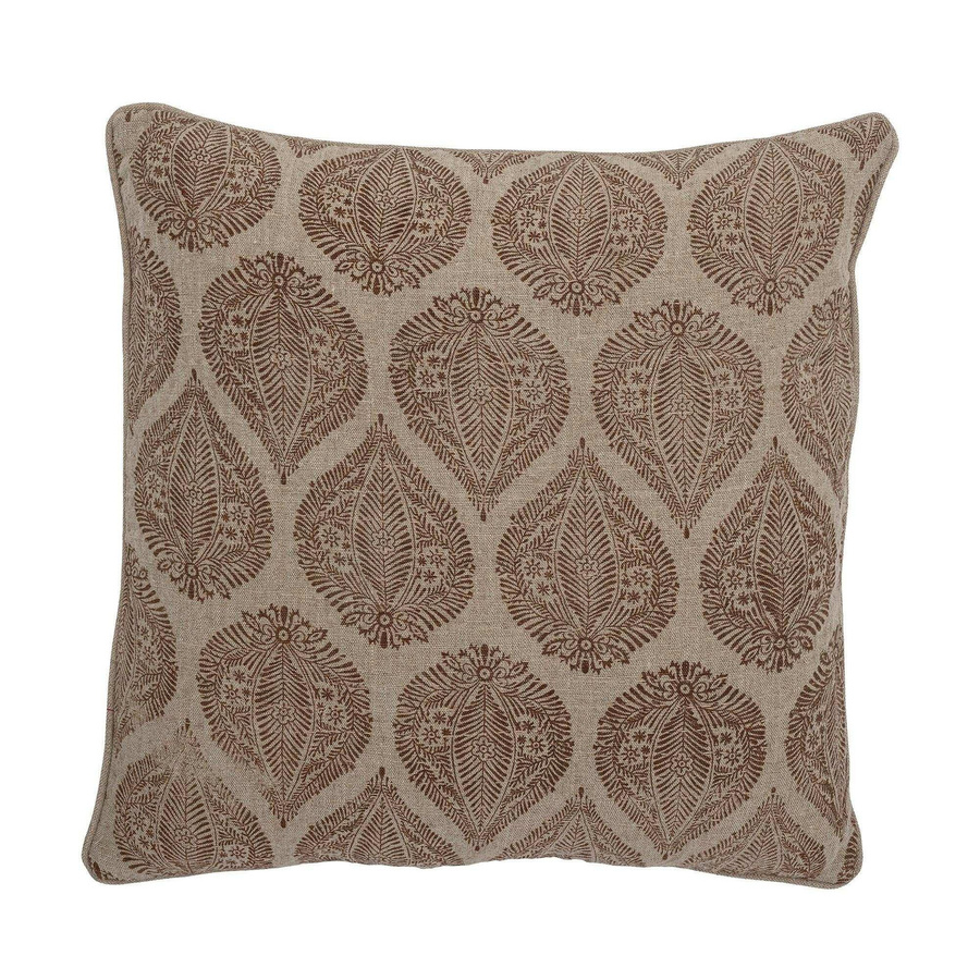 Bloomingville Zierkissen Cergy aus Baumwolle in Braun, quadratisch, B/T/H: 50 x 50 x 50 cm - Bild 1
