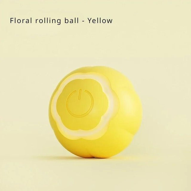 Yiran Furniture Intelligenter Rollspielzeugball Katze, Blume Fünfzackige Sterne Form, Interaktives Trainingsspielzeug - Bild 1