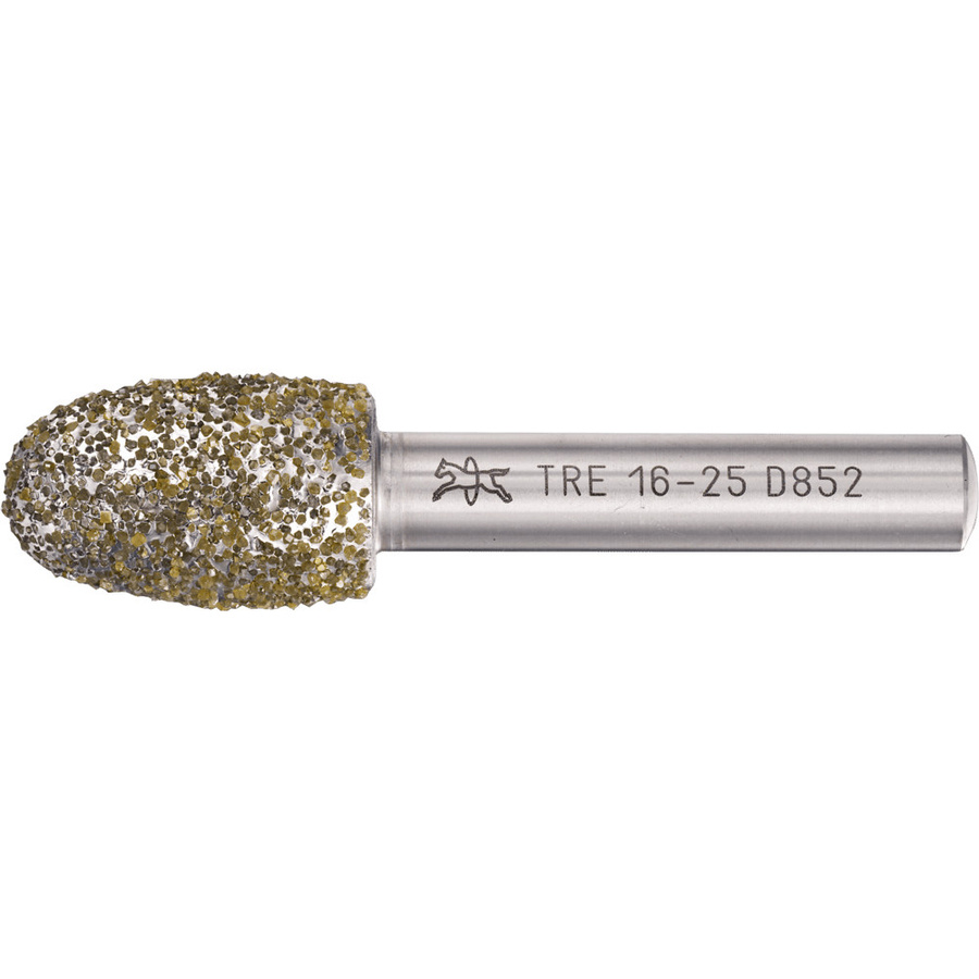 PFERD Diamant-Schleifstift D852 in Tropfenform für Grau- und Sphäroguss, Farbe Silber, B/T/H: 16 x 25 x 8 mm - Bild 2