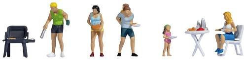 NOCH H0 Figurenset Menschen beim Camping Bemalt Stehend und Sitzend