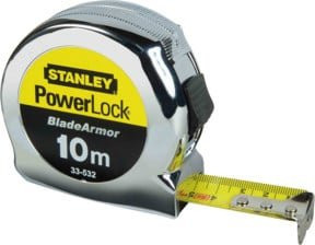 Stanley Micro Powerlock Bandmaß Gelb, Länge: 10 m, Breite: 25 mm - Bild 2