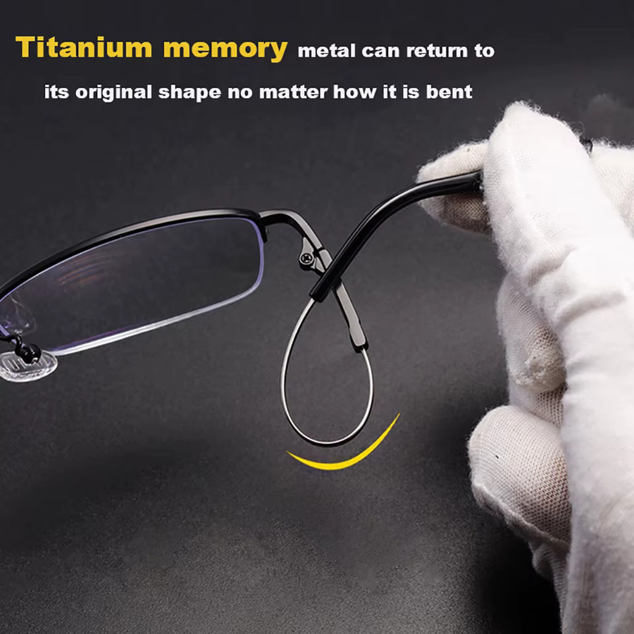 Memory Titan Multifokus-Lesebrille, Halbrand, Titanium, Unisex, rectangular - Bild 4