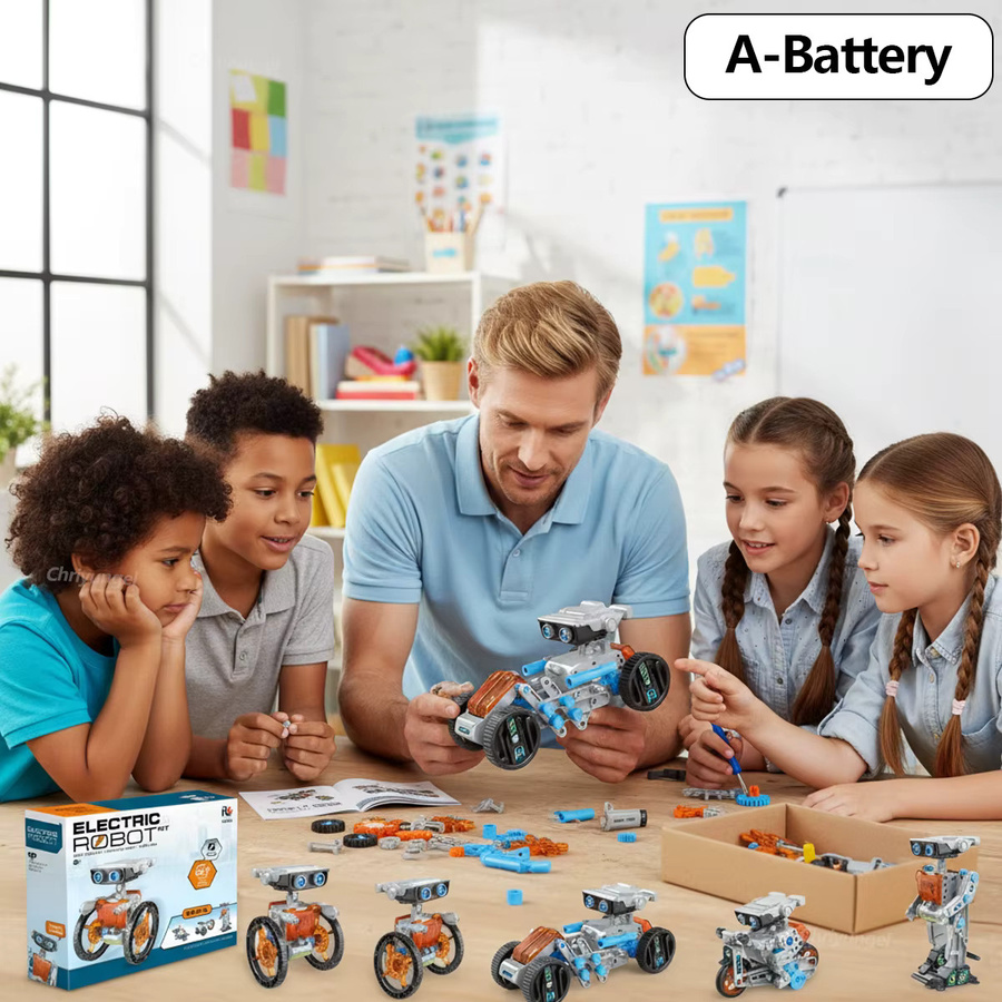 Chriyungel STEM-Roboter-Set, 12-in-1, DIY-Wissenschaftsexperiment, Lernspielzeug - Bild 4