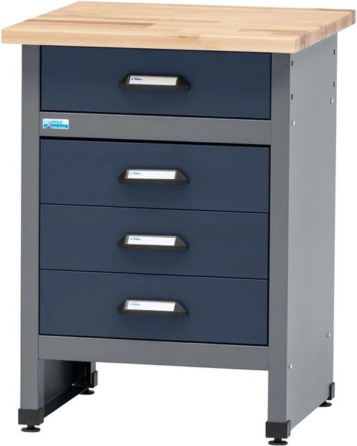 Küpper Werkbank mit 4 Schubladen in Dunkelblau, B/T/H: 84 x 60 x 60 cm - Bild 1
