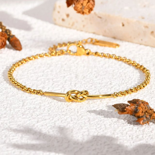 Myfresty Armband, Edelstahl, Gold, Minimalistisch, Damen - Bild 1