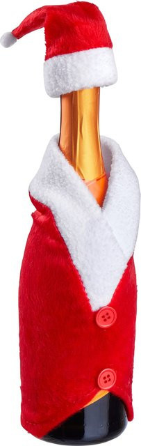 Genialo Flaschen-Kostüm Weihnachtsmann, 2-teilig, Rot - Bild 1