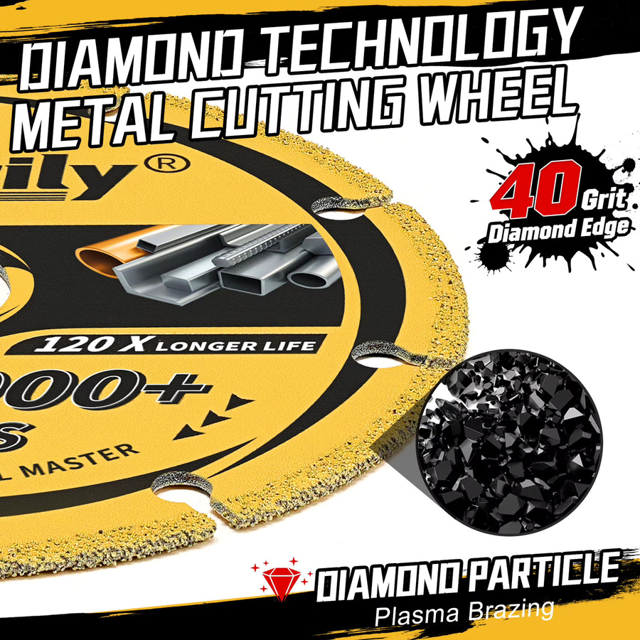 NuoDunco Mini-Diamant-Trennscheibe 3 Zoll gelötet zum Schneiden von Metall und Holz für Winkelschleifer - Bild 2