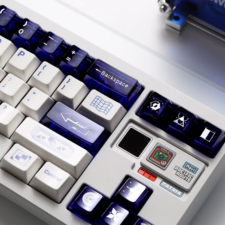 Venit Keys Geometrische Tastenkappen in Weiß, Cherry Profile aus PC-PBT für mechanische MX-Tastaturen - Bild 5