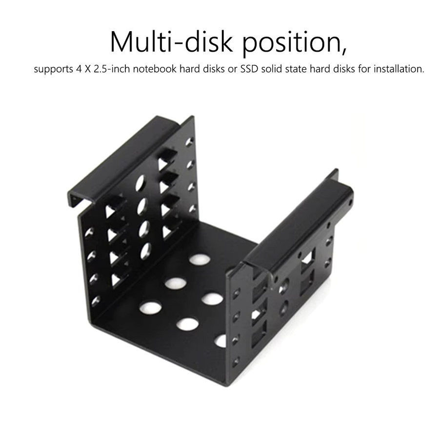 ALLOET SSD-Einschubhalterung 2,5 Zoll auf 3,5 Zoll Adapterhalterung in Schwarz - Bild 4