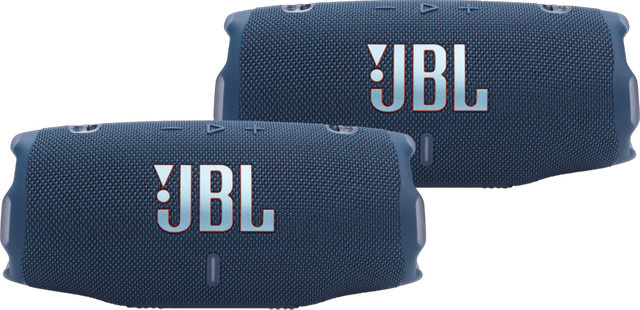 JBL Charge 6 Bluetooth Lautsprecher Doppelpack in Blau mit IP68 Schutzklasse - Bild 1