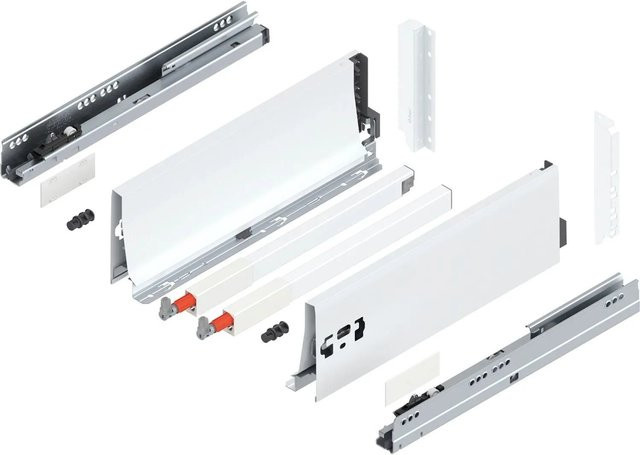 Blum D-Reling K Tandembox antaro Vollauszug mit Soft-Close, Seidenweiß, 1 Paar, Tiefe: 350 mm - Bild 1