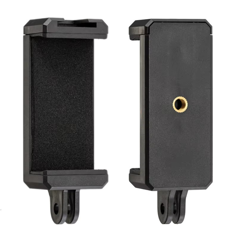 Xiaomi Stativhalterung in Schwarz mit Cold-Shoe-Halterung, Handy-Clip und 1/4-Zoll-Schraubenadapter für iPhone und LED-Videoleuchten - Bild 6