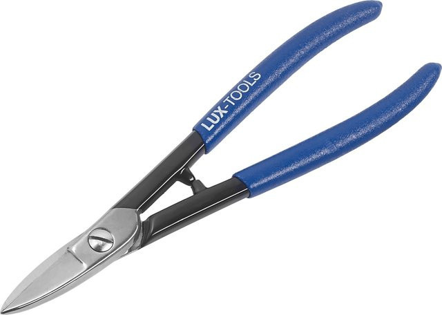 LUX-TOOLS Goldschmiedeschere aus gehärtetem Stahl in Blau, Länge: 180 mm - Bild 1