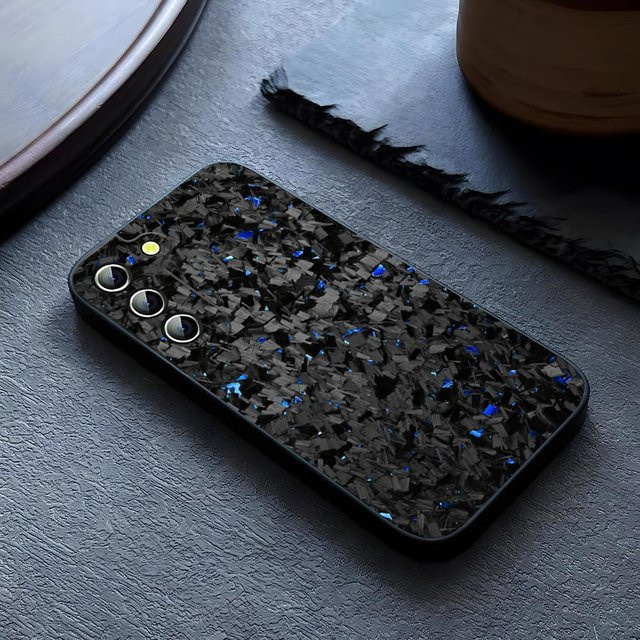 Echte Schmiedekohlenstoff Handyhülle für Samsung Galaxy S26 S25 S24 S23 S22 S21 S20 Ultra Plus A55 A54 A53 A24 in Grau - Bild 1