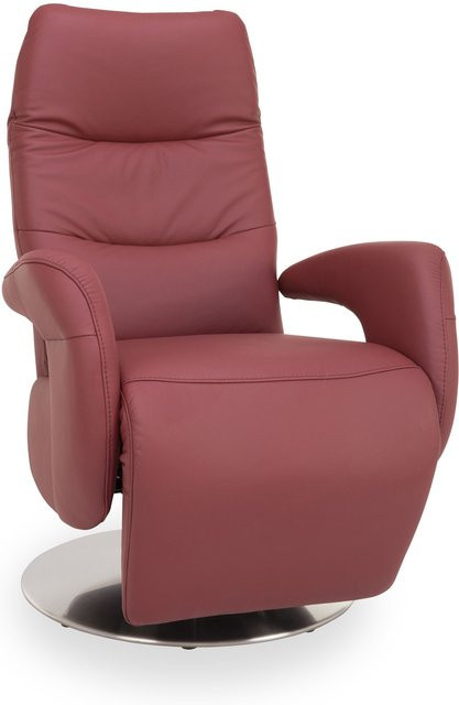 Relaxsessel vito VARIETY STYLE aus Leder in Rot mit Armlehnen und Schwenkfunktion - Bild 1