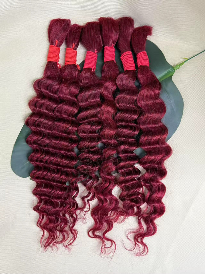 Nabi Großhandel Deep Wave Boho Braids Echthaar Extensions, Bulk - Bild 2
