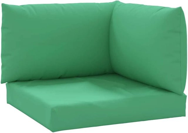 vidaXL Palettenkissen 3-teiliges Set Grün aus wasserabweisendem Oxford-Gewebe mit Schaumstofffüllung, B/T/H: 60 x 60 x 8 cm - Bild 1