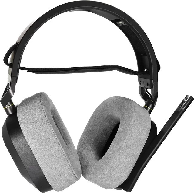 YAYINCC Ersatz-Ohrpolster mit Schnalle für Corsair HS80 RGB, Kunstleder, verdickt, Farbe: Grau - Bild 1