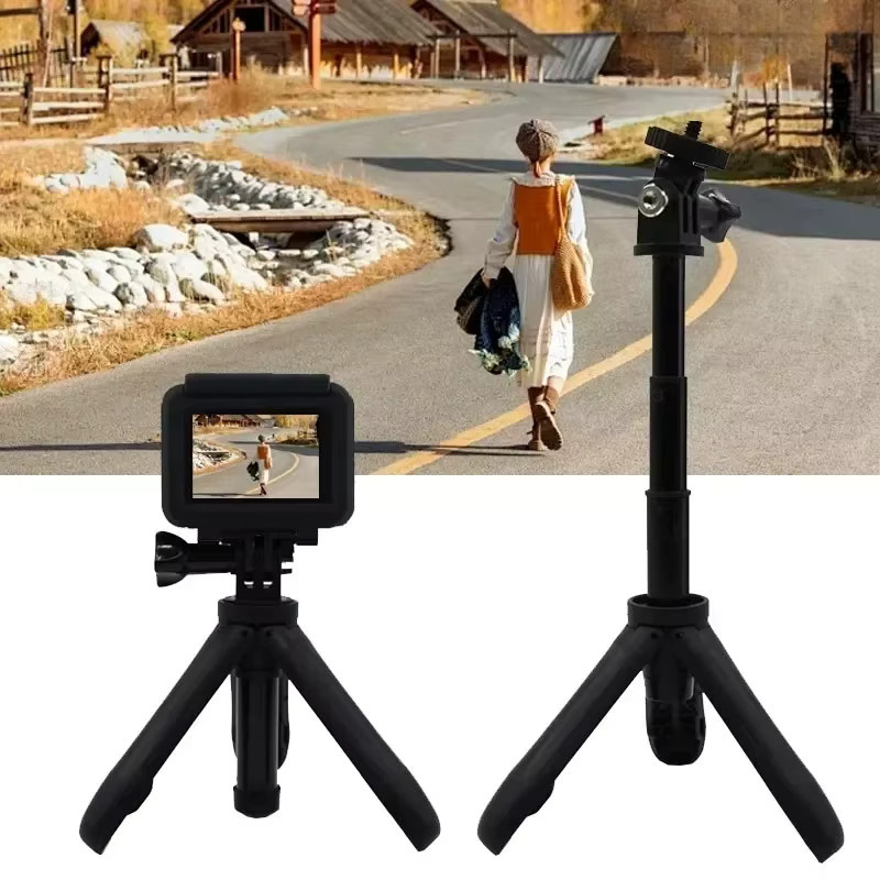 VIKEFON Handheld Selfie-Stick und Kamerastativ mit Gimbal in Schwarz für Outdoor-Aufnahmen und Sportfotografie - Bild 2