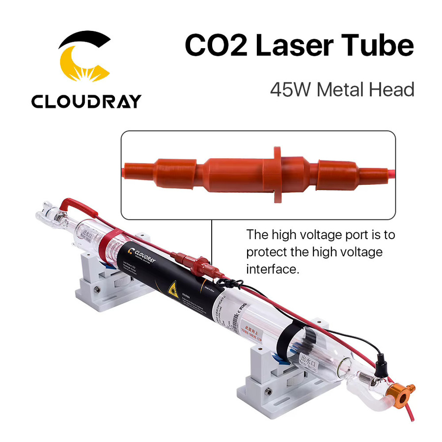 Cloud ray CO2-Laser-Metallkopfrohr aus Glas für CO2-Lasergravur- und Schneidemaschinen, Länge: 850 mm - Bild 3