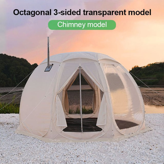 LIADUS Transparentes Outdoor-Campingzelt Blasenhaus für Winter und Garten in Transparent - Bild 1