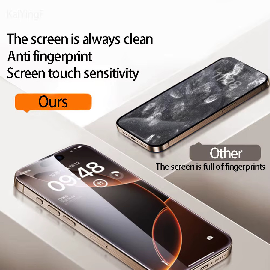 KaiYingF Anti-Spy Displayschutz aus gehärtetem Glas für iPhone 16 15 14 13 12 11 Pro XS Max X XR, transparente Vollabdeckung, 2/4 Stück - Bild 3