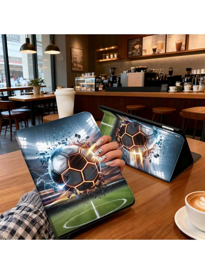 Künstlerische Tablet-Hülle im Fußball-Design für Xiaomi Redmi Pad Pro Max Ultra und SE Modelle, Mehrfarbig - Bild 5
