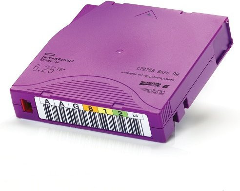 HP HPE 20 x LTO Ultrium 6 Tape Cartridges mit Strichcodeetikett, 2.5 TB / 6.25 TB, lila, kompatibel mit StoreEver MSL2024, MSL4048, MSL8096 und StoreEver 1/8 G2 Tape Autoloader (C7976AN) - Bild 1