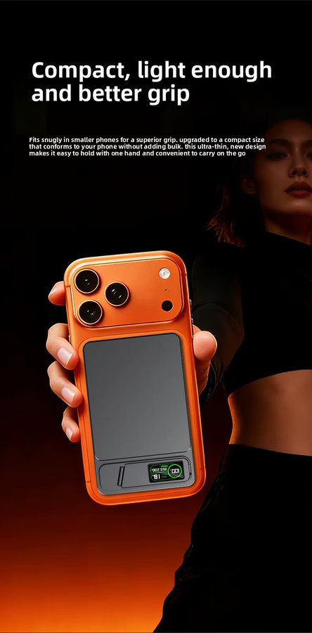 Taepiaai MagSafe Powerbank 10000mAh in Orange, Kabelloses 20W Magnetisches Schnell-Ladegerät und Tragbare Externe Batterie für iPhone und Samsung - Bild 6