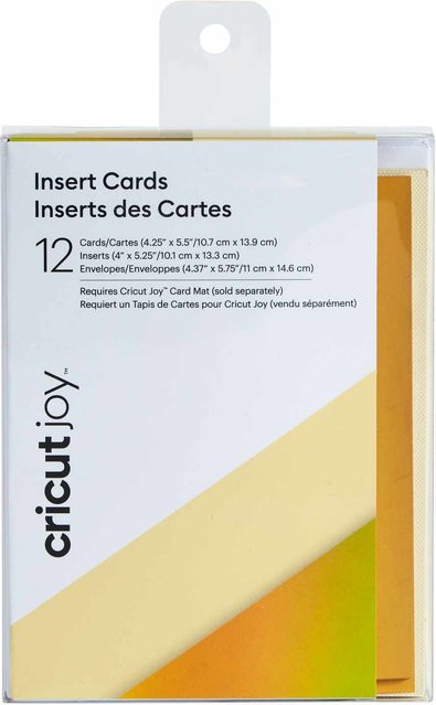 Cricut Joy Insert Card Kartenset aus Papier, 12 Stück, Farbe Beige-Gold, B: 10,7 cm, H: 13,9 cm - Bild 1