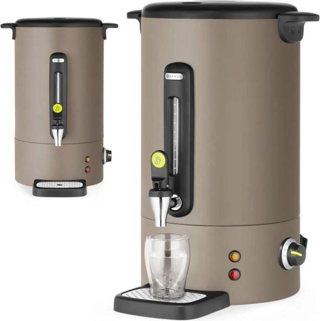 Unold Glühwein-Wasserkocher mit Zapfhahn und Tropfschale in Beige, 16 l, 1650 W - Bild 1