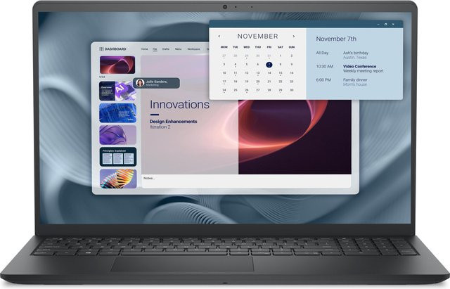 Dell Pro 15 Essential PV15250 Laptop in Schwarz mit 15,6 Zoll FHD 120Hz Display, Intel Core 3 100U, 8GB RAM, 512GB SSD und Windows 11 Pro (DE-Layout) - Bild 1