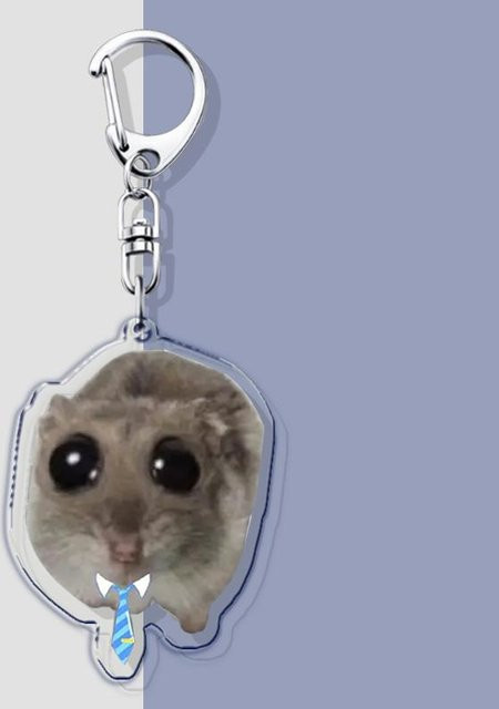 CHIC STUDIO Schlüsselanhänger, Trauriger Hamster, gray, Kinder - Bild 1