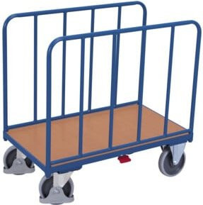VARIOfit Seitenbügelwagen mit Rohrwänden, Blau, B/T/H: 106,0 x 54,0 x 74,5 cm - Bild 1