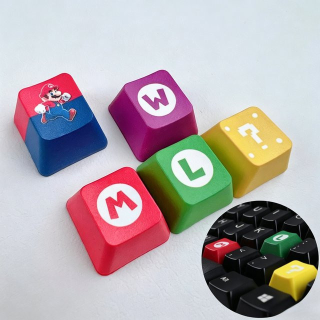 Bandai PBT-Tastenkappen im 5er-Set für Gaming-Tastaturen in Multicolor - Bild 1