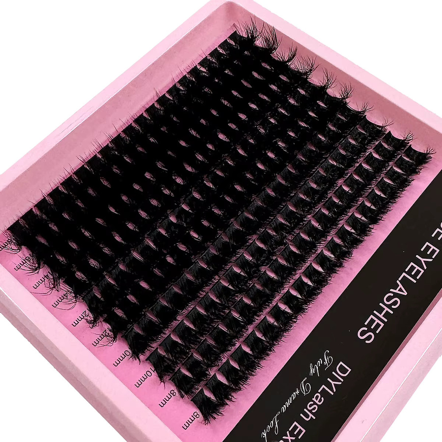 UMIRYAO DIY Cluster Wimpern, Black, Unisex, 8–16 mm, 0,07 mm - Bild 5